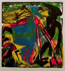 Schlemihls ontmoeting met de schaduw door Ernst Ludwig Kirchner