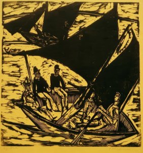 Zeilboten bij Fehmarn door Ernst Ludwig Kirchner