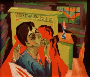 Zelfportret als zieke door Ernst Ludwig Kirchner