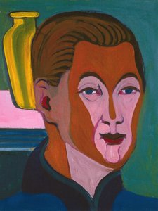 Zelfportret, 1925 door Ernst Ludwig Kirchner