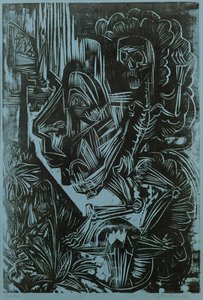 Zelfportret met Dansende Dood, 1917 door Ernst Ludwig Kirchner