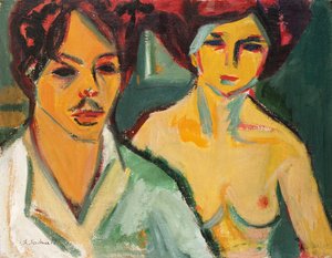 Zelfportret met Model, 1905