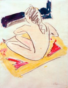 Zittende Fränzi door Ernst Ludwig Kirchner