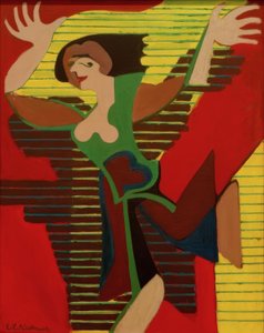 Springende danseres. Gret Palucca door Ernst Ludwig Kirchner