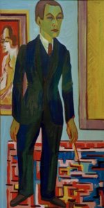 Staande schilder. Zelfportret