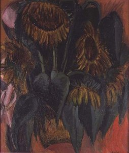 Zonnebloemen door Ernst Ludwig Kirchner