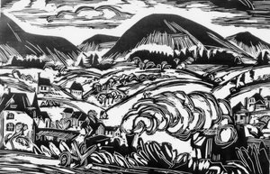 Taunuslandschap door Ernst Ludwig Kirchner