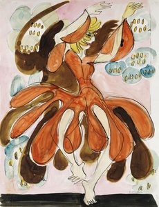 De danseres Palucca, ca. 1930-31 door Ernst Ludwig Kirchner