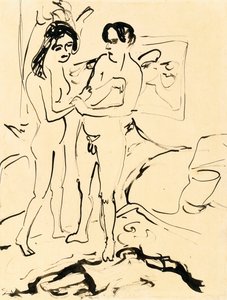Het paar door Ernst Ludwig Kirchner