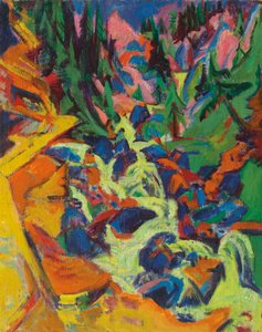 De Waterval, 1919 door Ernst Ludwig Kirchner