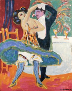 Vaudeville Theater (Engels danspaar) door Ernst Ludwig Kirchner