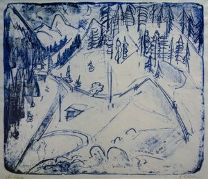 Winterlandschap door Ernst Ludwig Kirchner