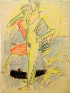 Twee figuren in de ruimte