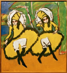 Twee danseressen door Ernst Ludwig Kirchner