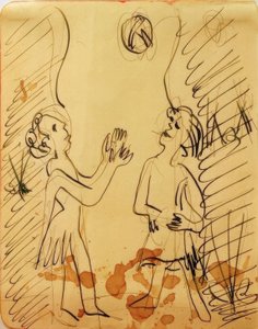 Twee meisjes die balspelen door Ernst Ludwig Kirchner