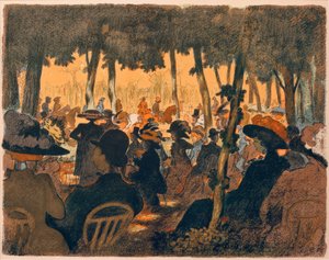 Mensen in het park door Ernst Matthes