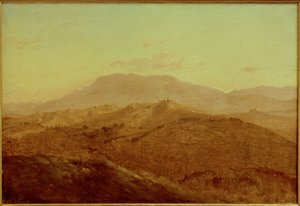 E. Meyer, Uitzicht vanaf Olevano op Paliano