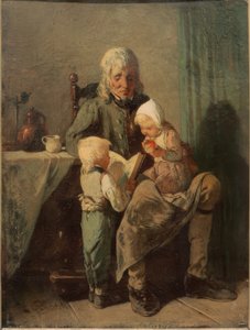 Grootvader en kleinkinderen door Ernst Schalck