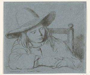 Slapende jongen met hoed door Ernst Willem Jan Bagelaar