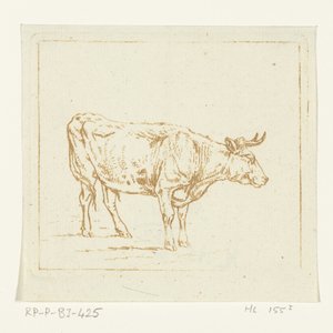 Stier staand, naar rechts door Ernst Willem Jan Bagelaar