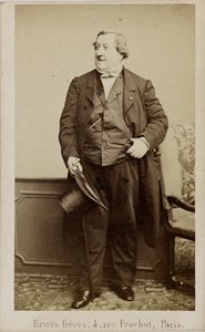 Portret van de componist Gioachino Antonio Rossini door Erwin Hanfstaengl