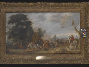 Het Schermutseling door Esaias I van de Velde