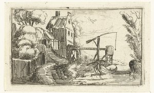 Huis of fabriek aan een kanaal Kleine landschappen (serie)