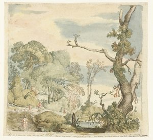 Landschap met bomen door Esaias van de Velde