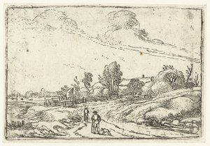 Pad langs een boerderij