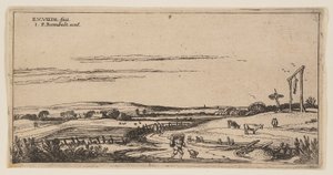 Landschap met galgen (bij Haarlem), uit Landschappen