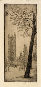 Londen Scène met Kerk
