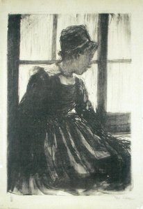 Jonge Bretonse vrouw door Ethel Gabain