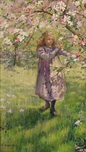 Appelbloesem plukken, 1901