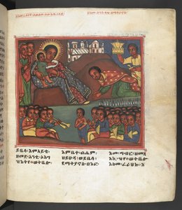 Or. 607 f022r, Scène uit het leven van de Maagd Maria, uit 