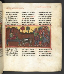 Or. 607 f043r, Scène uit het leven van de Maagd Maria, uit 