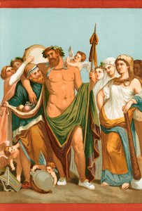Hercules en Omphale, uit een Pompeiaanse schildering