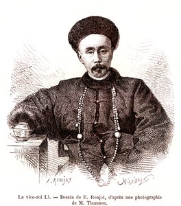 Li Hongzang, onderkoning van Zhili, aan het keizerlijk hof van China door Etienne Antoine Eugene Ronjat