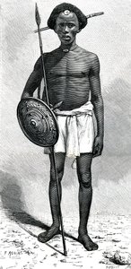 Somalische krijger van de Ouadan-clan