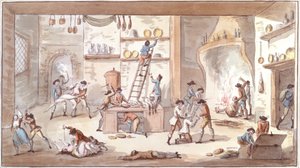 Plundering van een boerderij tijdens de Franse Revolutie door Etienne Bericourt