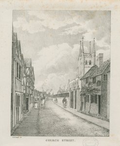 Tamworth - Kerkstraat: lithografie