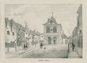 Tamworth - Het Stadhuis: lithografie, nd [1796-1865]
