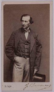 Portret van Jules Chaumont (-1866), (acteur) door Etienne Carjat