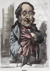 Portret van Gioachino Rossini, Karikatuur door Etienne Carjat door Etienne Carjat