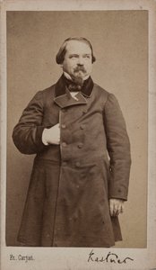 Portret van de componist Jean-Georges Kastner 1810-1867, 1867 door Etienne Carjat