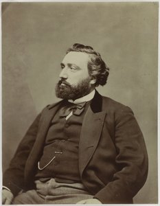 Portret van de Premier van Frankrijk Léon Gambetta 1838-1882