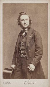 Portret van de violist en componist Camillo Sivori door Etienne Carjat