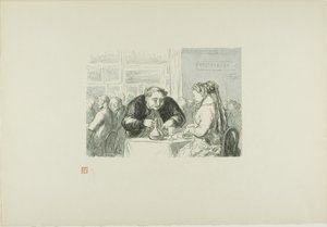 Het Restaurant van de Grote Kunsttentoonstelling: Een symbiotische liefde voor de kunsten en de kotelet door Etienne Carjat