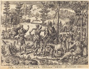 Diana en Orion door Etienne Delaune