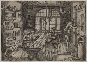 Goudsmidwinkel, 1576 door Etienne Delaune