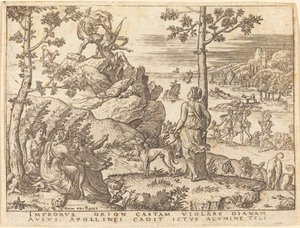 Orion Gedood door Apollo door Etienne Delaune